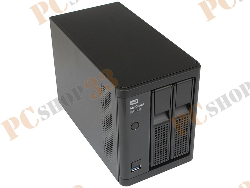 Сетевое хранилище данных (NAS) Western Digital My Cloud Pro PR2100 WDBVND0120JBK-EEUE для 2x3.5 SATA HDD (LAN), черный, установлено 2x6ТБ HDD