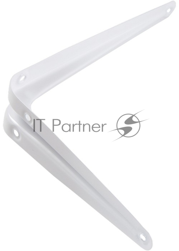Кронштейн угловой с ребром 150 х 200 мм, белый// Сибртех