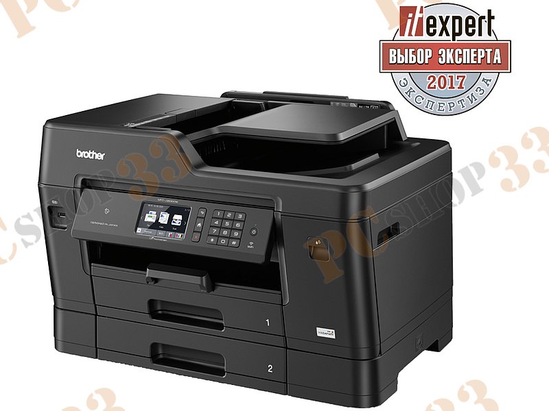 МФУ Brother MFC-J3930DW A3, струйный, принтер + сканер + копир + факс, ЖК 3.7, черный (USB2.0, LAN, WiFi)