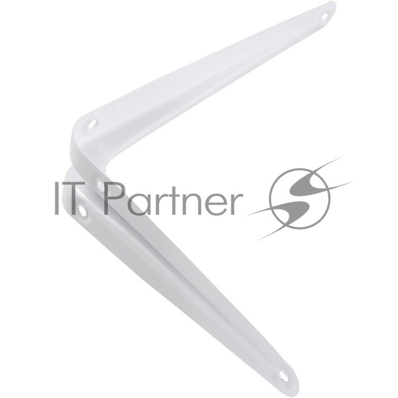 Кронштейн угловой с ребром 250 х 300 мм, белый// Сибртех