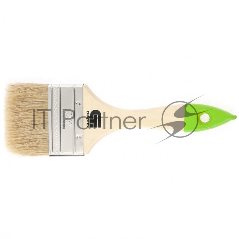 Кисть плоская 63 мм, натуральная щетина, деревянная ручка// Сибртех
