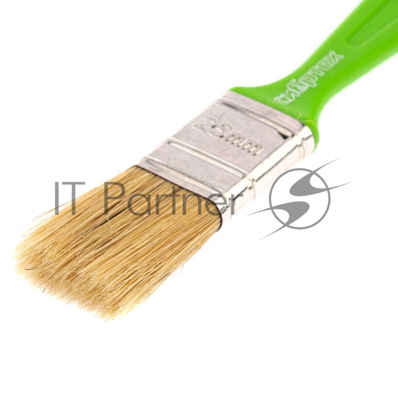 Кисть флейцевая Евро, 25*8, натуральная щетина, пластиковая ручка// Сибртех