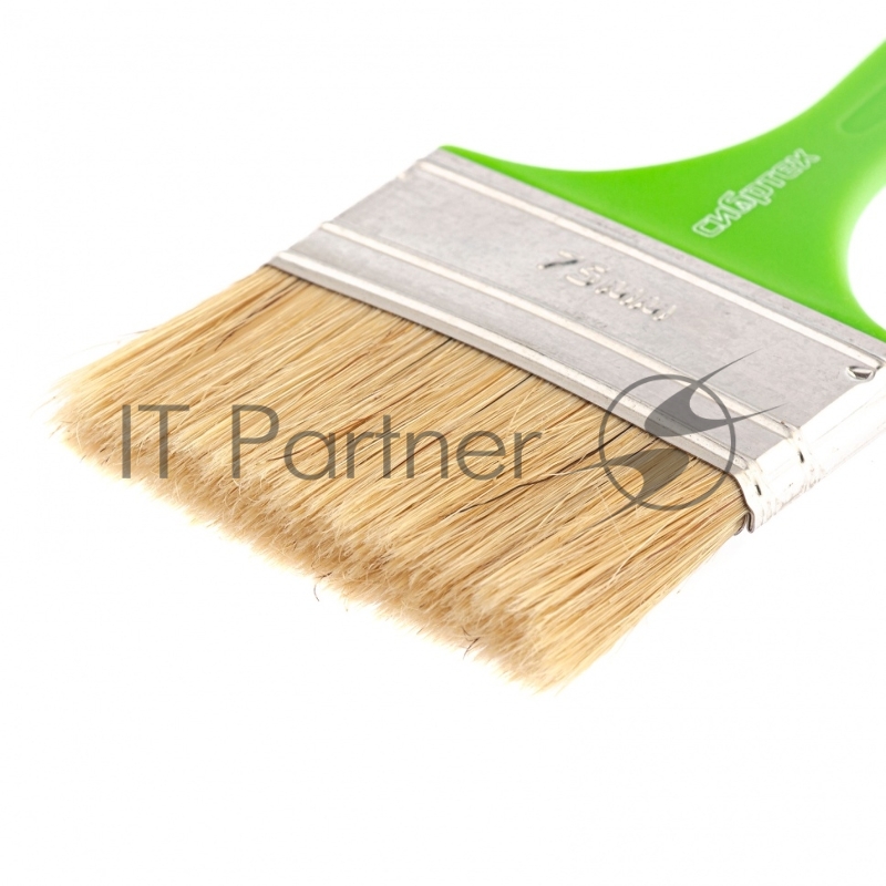 Кисть флейцевая Евро, 75*8, натуральная щетина, пластиковая ручка// Сибртех