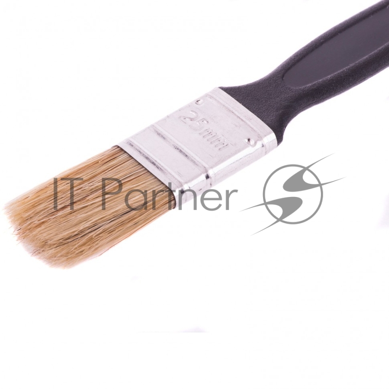 Кисть флейцевая Стандарт, 25*6, натуральная щетина, пластиковая ручка// Сибртех