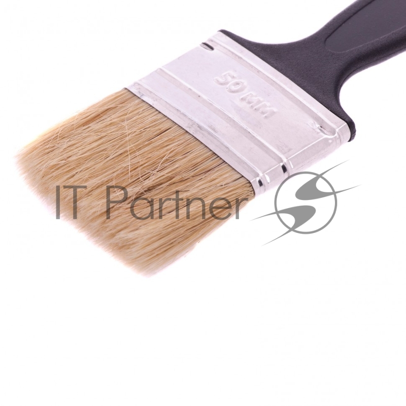 Кисть флейцевая Стандарт, 50*6, натуральная щетина, пластиковая ручка// Сибртех