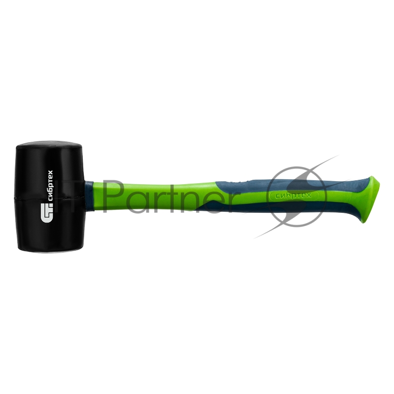 Киянка резиновая, 680г., черная резина, фибергласовая рукоятка// Сибртех