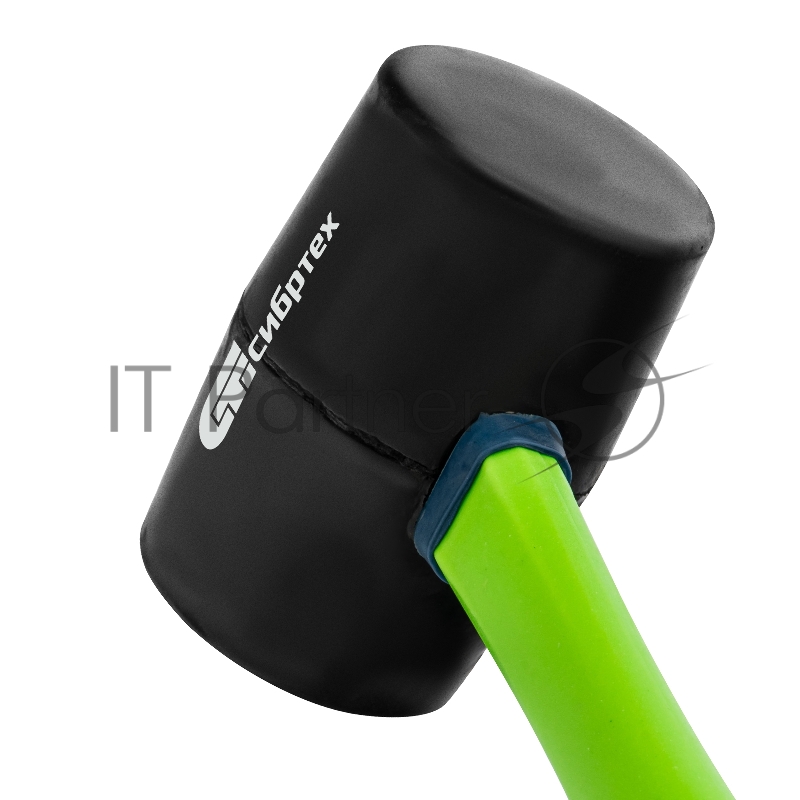 Киянка резиновая, 680г., черная резина, фибергласовая рукоятка// Сибртех