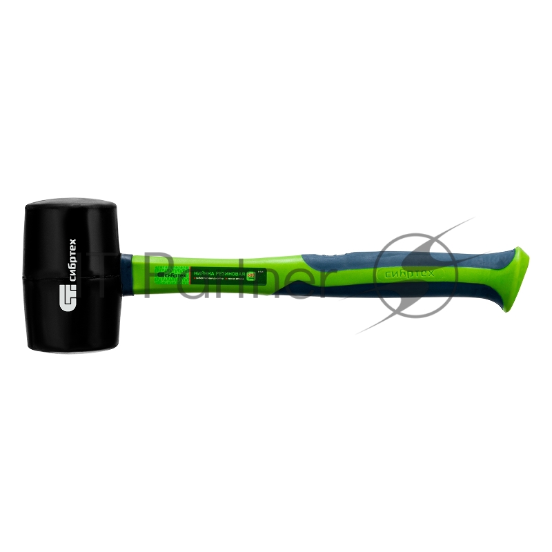 Киянка резиновая, 680г., черная резина, фибергласовая рукоятка// Сибртех