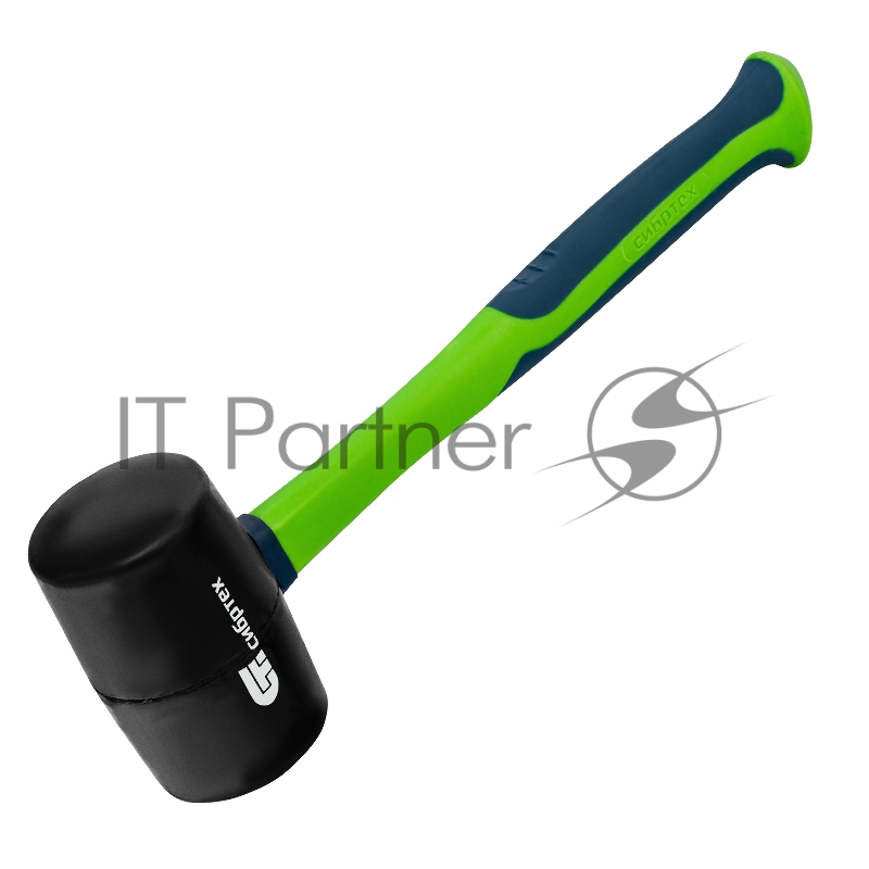 Киянка резиновая, 680г., черная резина, фибергласовая рукоятка// Сибртех