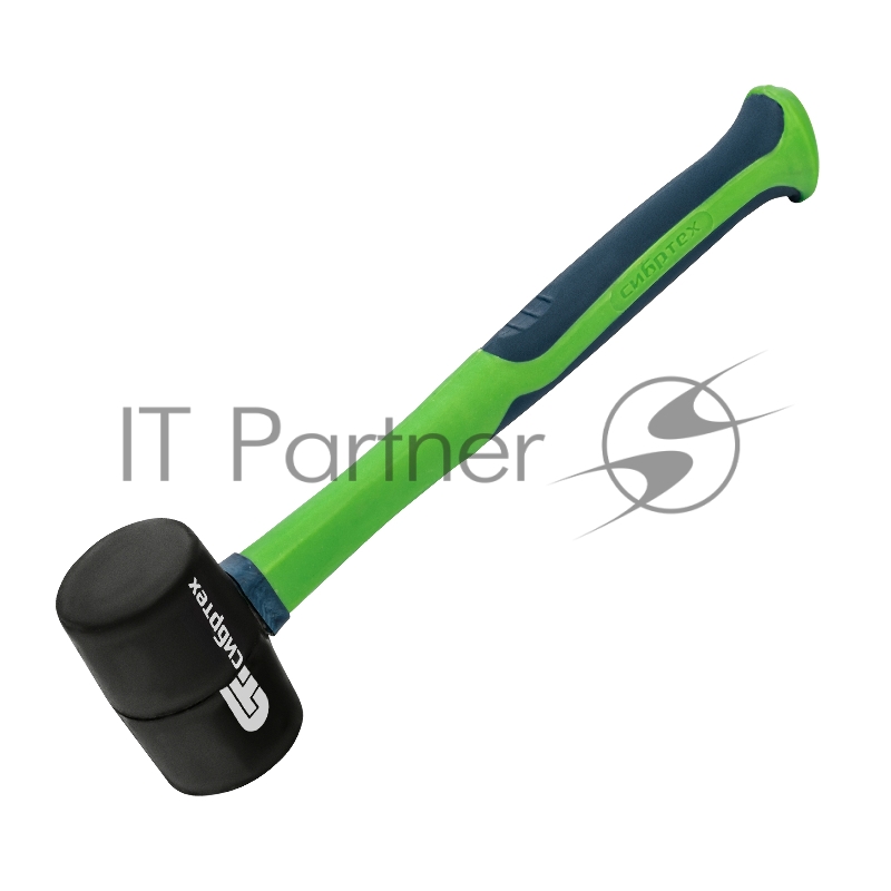 Киянка резиновая, 225г., черная резина, фибергласовая рукоятка// Сибртех