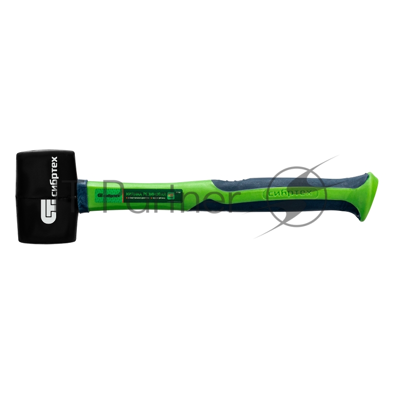 Киянка резиновая, 225г., черная резина, фибергласовая рукоятка// Сибртех