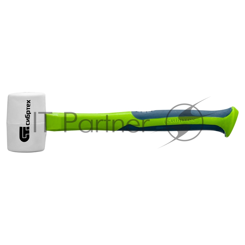 Киянка резиновая, 450г, белая резина, фибергласовая рукоятка// Сибртех