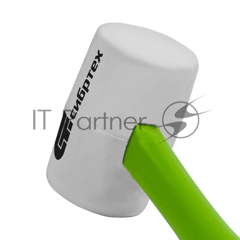 Киянка резиновая, 450г, белая резина, фибергласовая рукоятка// Сибртех