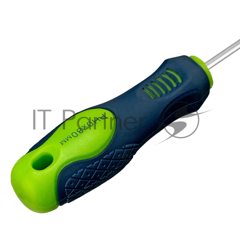 Отвертка, PH0 х 80 мм, CrV, 2-х компонентная рукоятка// Сибртех