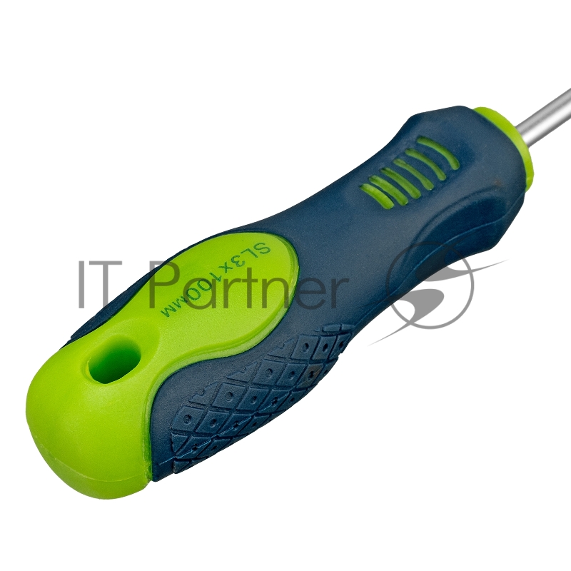 Отвертка, SL3,0 х 100 мм, CrV, 2-х компонентная рукоятка// Сибртех