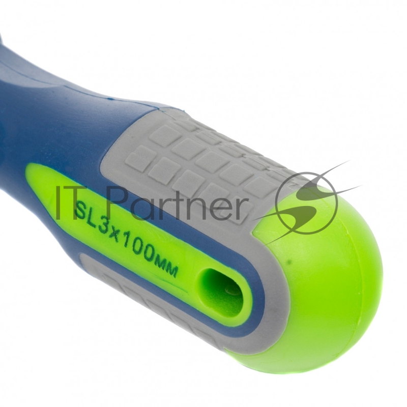 Отвертка, SL3,0 х 100 мм, CrV, 3-х компонентная рукоятка// Сибртех