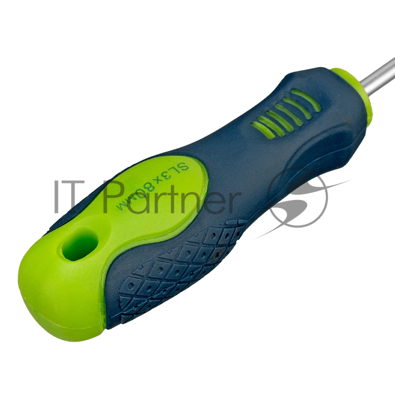 Отвертка, SL3,0 х 80 мм, CrV, 2-х компонентная рукоятка// Сибртех