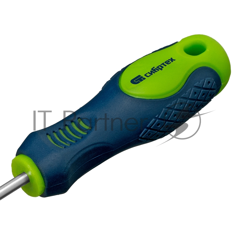 Отвертка, SL4,0 х 100 мм, CrV, 2-х компонентная рукоятка// Сибртех