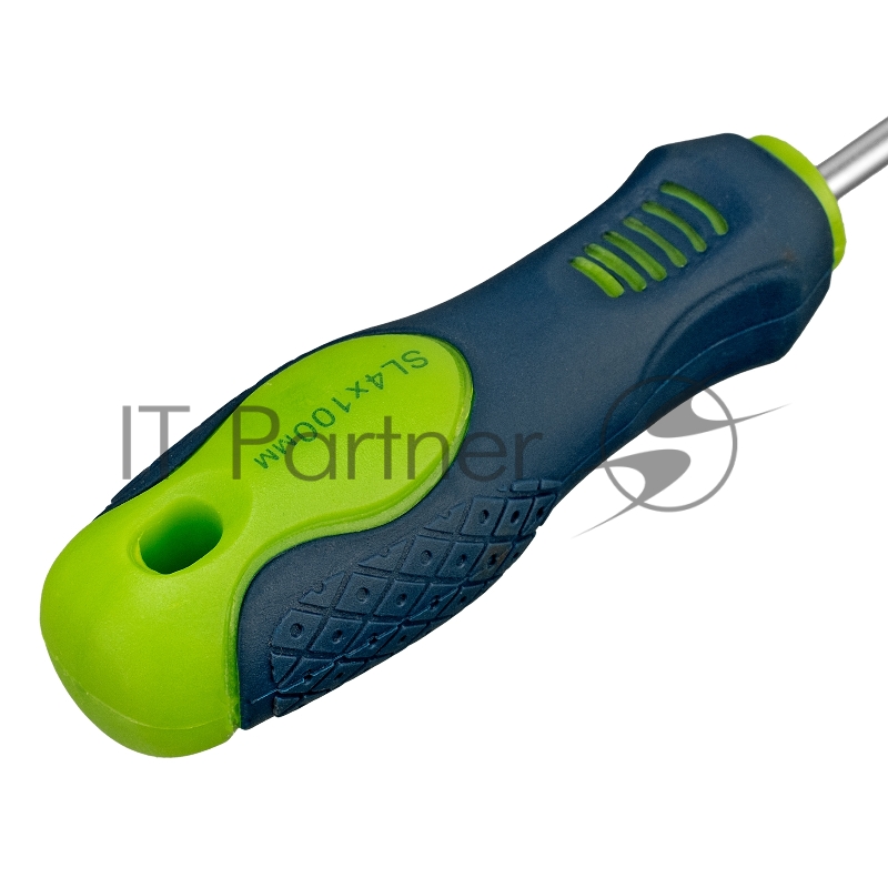 Отвертка, SL4,0 х 100 мм, CrV, 2-х компонентная рукоятка// Сибртех
