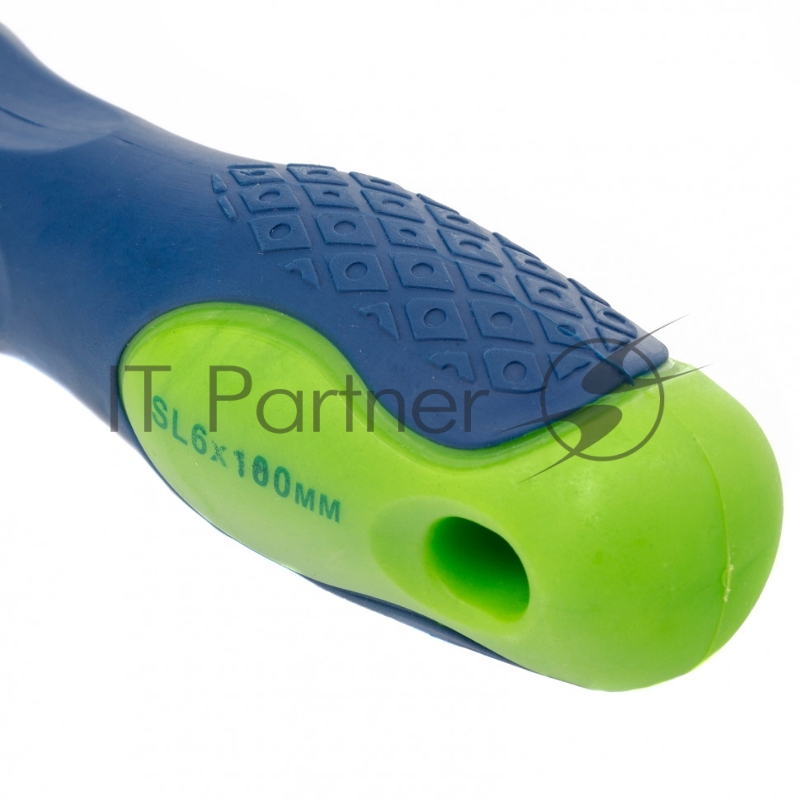 Отвертка, SL6,0 х 100 мм, CrV, 2-х компонентная рукоятка// Сибртех