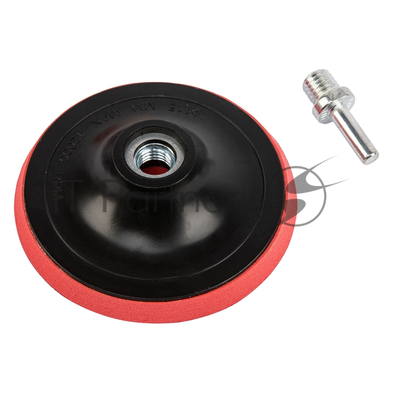 Насадка для дрели и УШМ с липучкой, 115 мм, с адаптером c М14 на d8// Сибртех