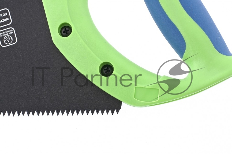 Ножовка по дереву Зубец, 350 мм, 7-8 TPI, зуб 2D, кал.зуб, защ. покр., 2-х комп. рук-ка// Сибртех