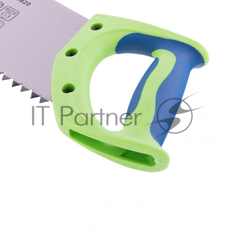 Ножовка по дереву Зубец, 400 мм, шаг зуба 10 мм, зуб 2D, калёный зуб, 2-х комп. рукоятка// Сибртех