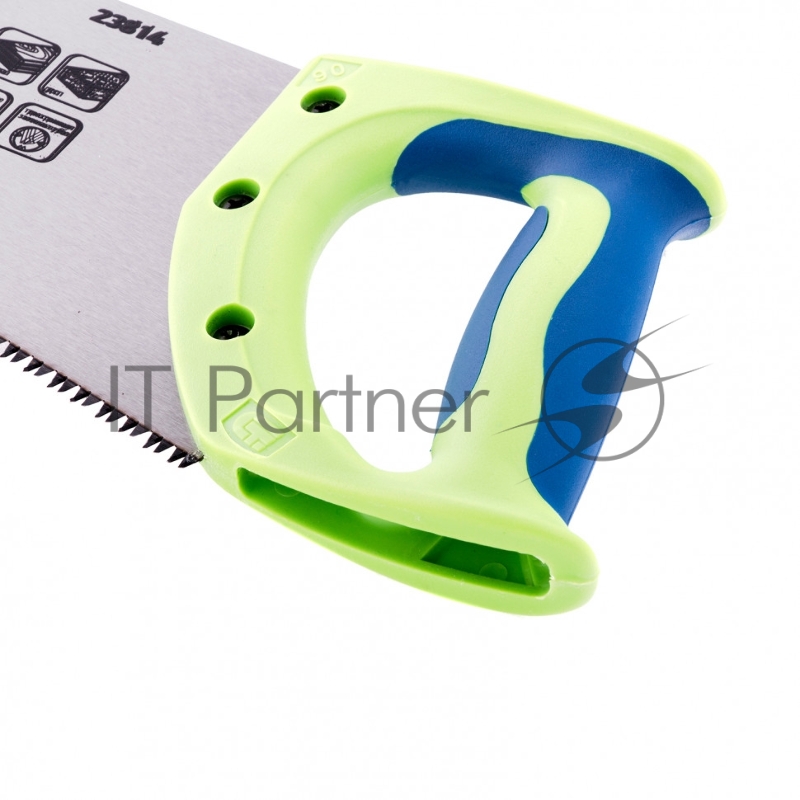 Ножовка по дереву Зубец, 450 мм, 7-8 TPI, зуб 3D, каленый зуб, 2-х компонентная рукоятка// Сибртех