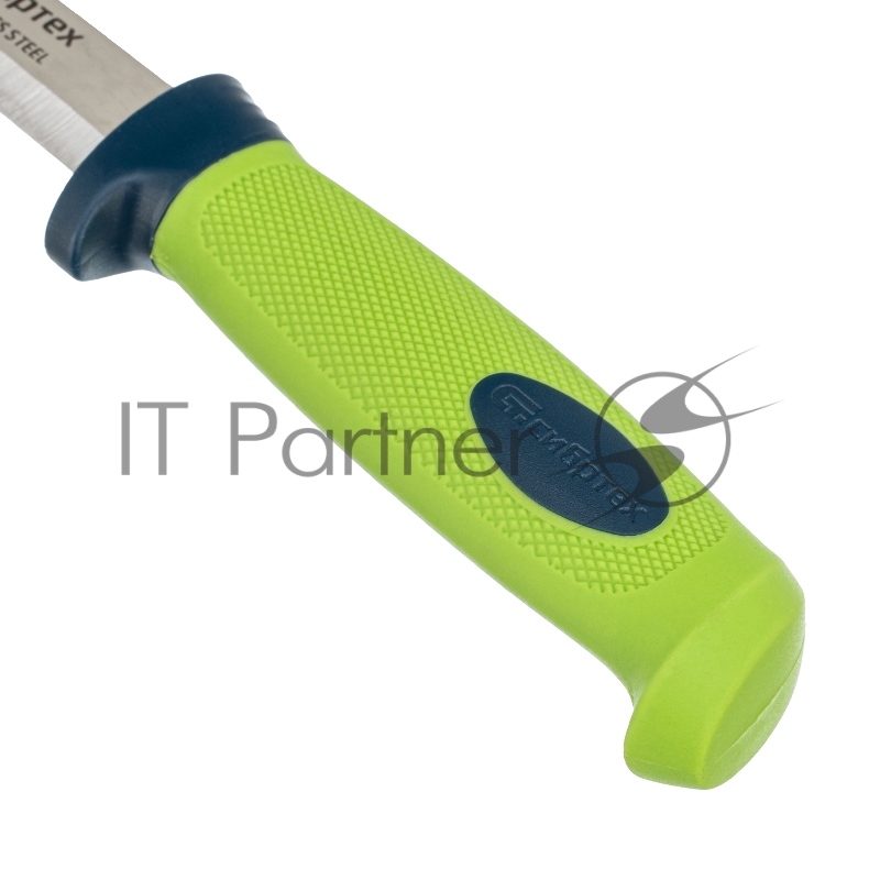 Нож универсальный с чехлом, обрезиненная рукоятка, 220 мм, лезвие - 100 мм// Сибртех