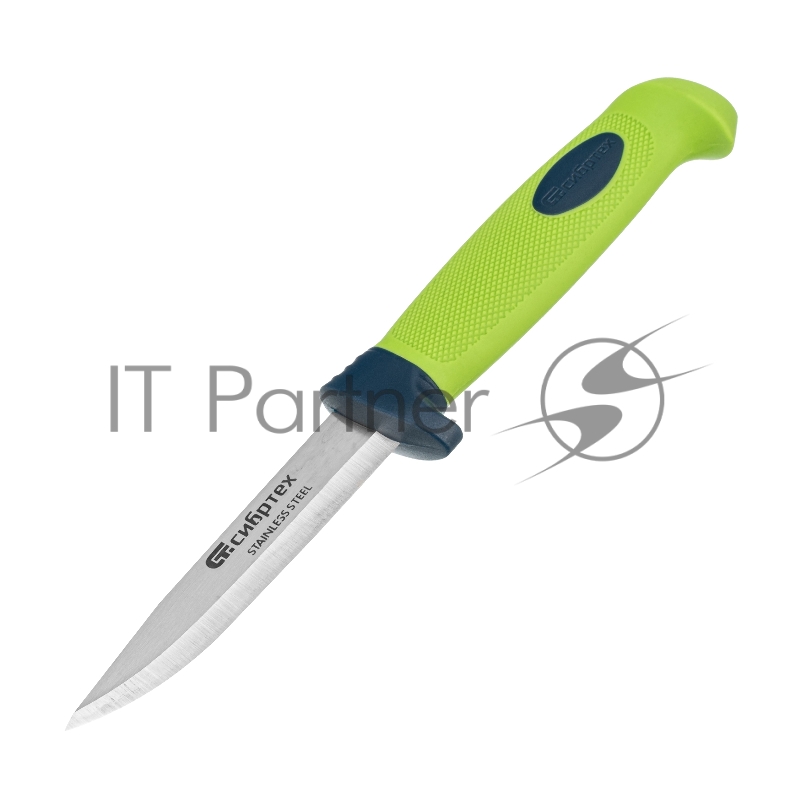 Нож универсальный с чехлом, обрезиненная рукоятка, 220 мм, лезвие - 100 мм// Сибртех