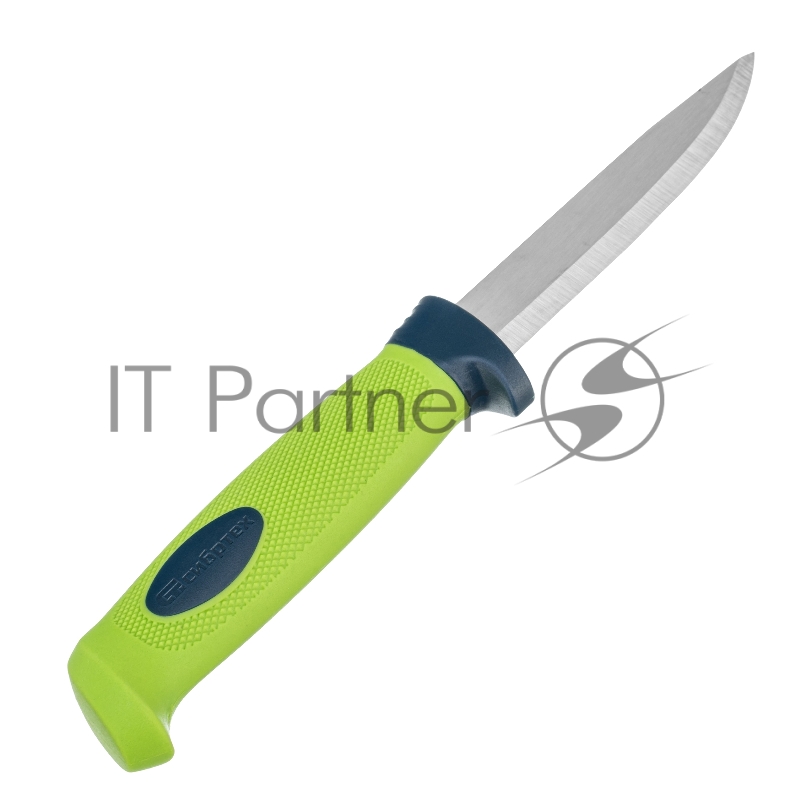 Нож универсальный с чехлом, обрезиненная рукоятка, 220 мм, лезвие - 100 мм// Сибртех