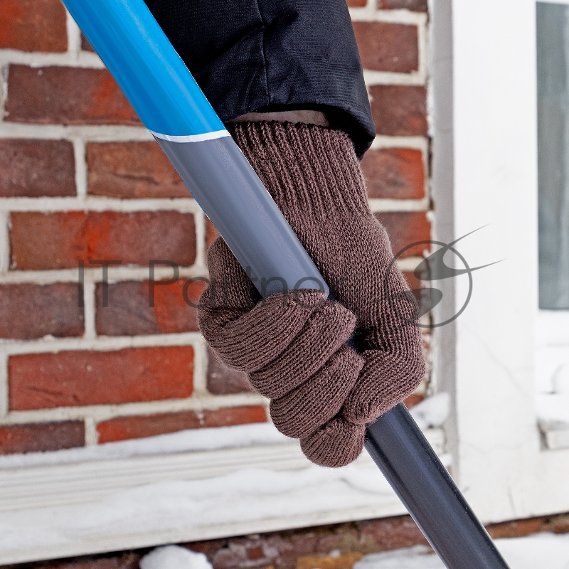 Перчатки трикотажные, акрил, двойные,цвет: коричневый, двойная манжета, Россия// Сибртех