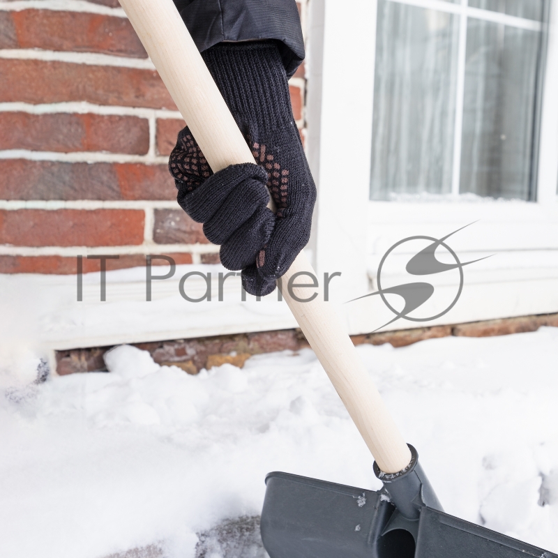 Перчатки трикотажные, акрил, ПВХ гель Протектор, чёрные, оверлок, Россия// Сибртех