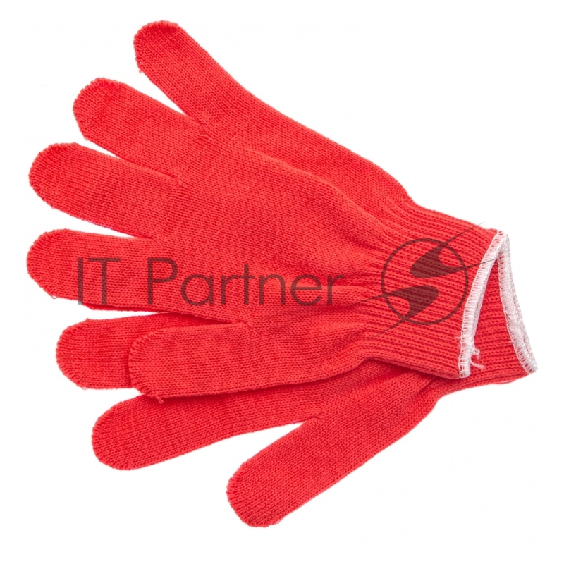 Перчатки трикотажные, акрил, цвет: коралл, оверлок, Россия// СИБРТЕХ