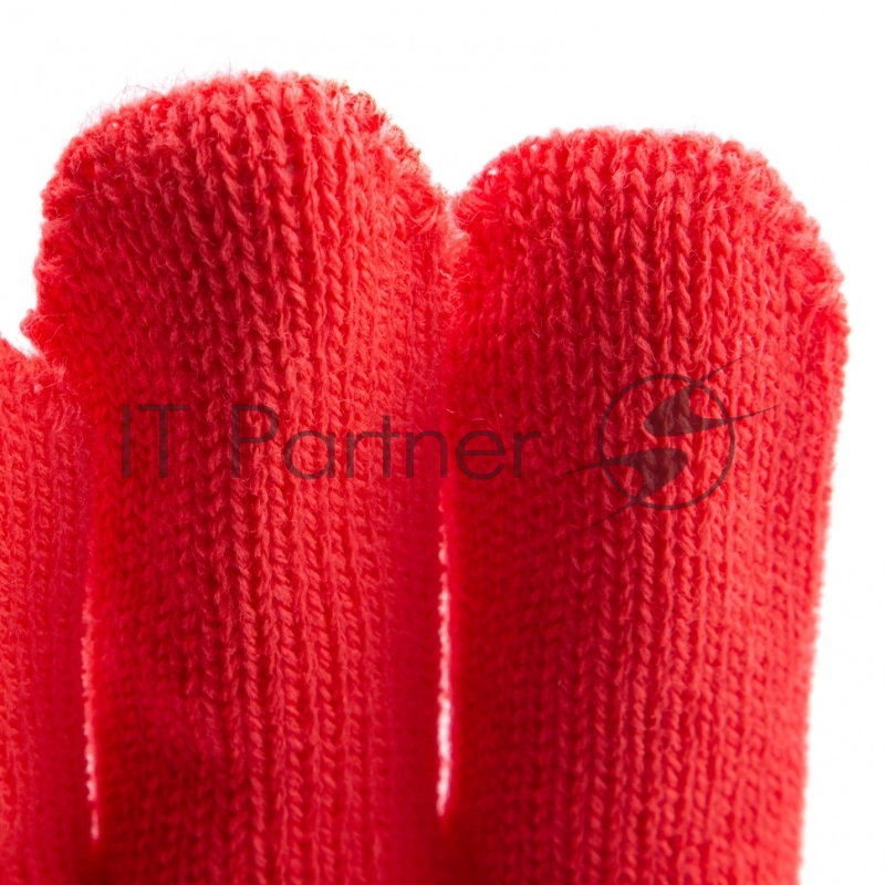 Перчатки трикотажные, акрил, цвет: коралл, оверлок, Россия// СИБРТЕХ