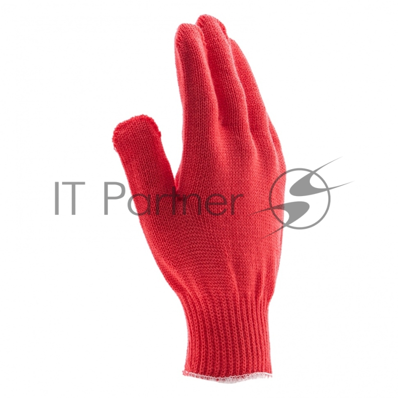 Перчатки трикотажные, акрил, цвет: коралл, оверлок, Россия// СИБРТЕХ