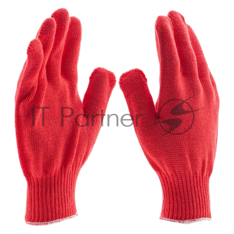 Перчатки трикотажные, акрил, цвет: коралл, оверлок, Россия// СИБРТЕХ