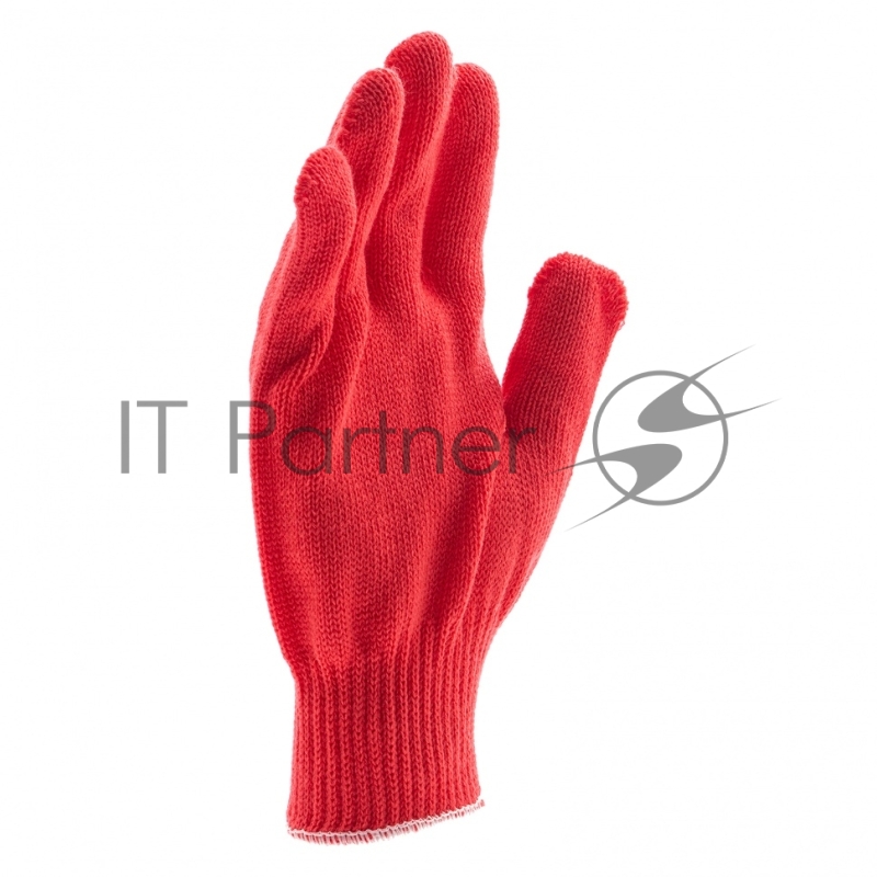 Перчатки трикотажные, акрил, цвет: коралл, оверлок, Россия// СИБРТЕХ