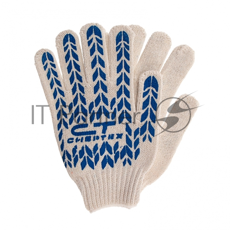 Перчатки трикотажные, ПВХ-покрытие Протектор, 7 класс, Россия// Сибртех