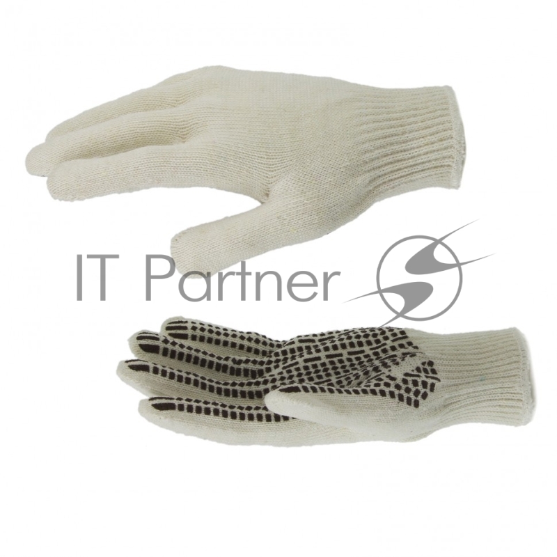 Перчатки трикотажные, рисунок ПВХ гель Протектор, оверлок, Россия// Сибртех