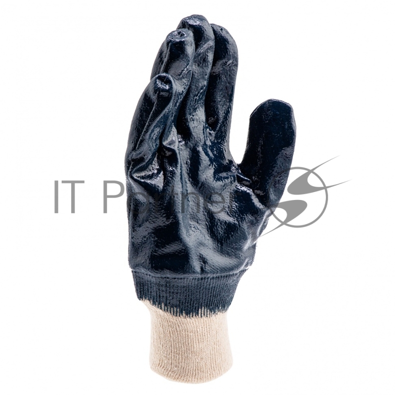 Перчатки трикотажные с обливом из бутадиен-нитрильного каучука, манжет, L// Сибртех