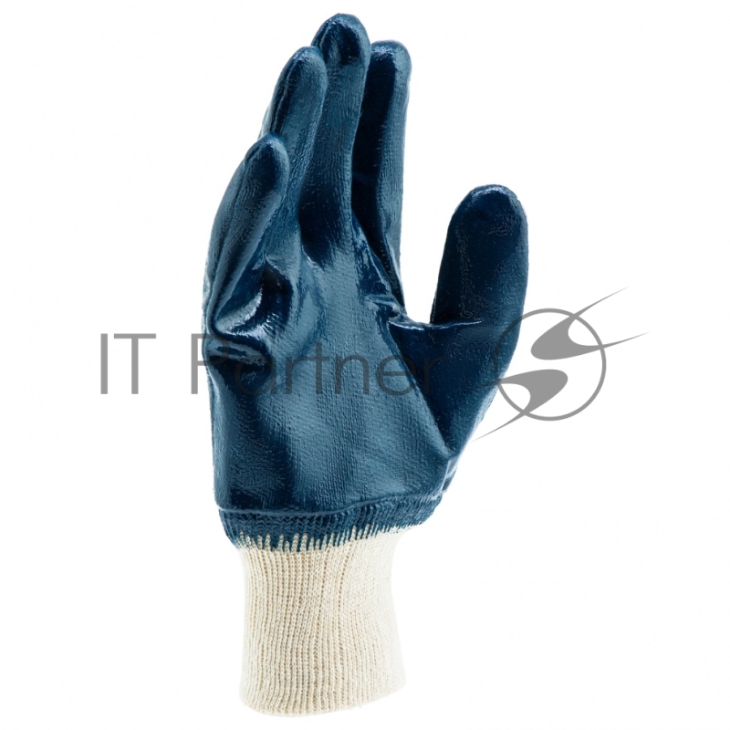 Перчатки трикотажные с обливом из бутадиен-нитрильного каучука, манжет, M// Сибртех