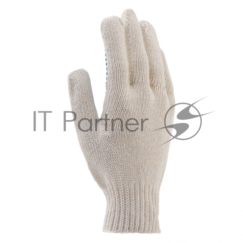 Перчатки трикотажные, с ПВХ точкой, 7 класс, Россия// Сибртех
