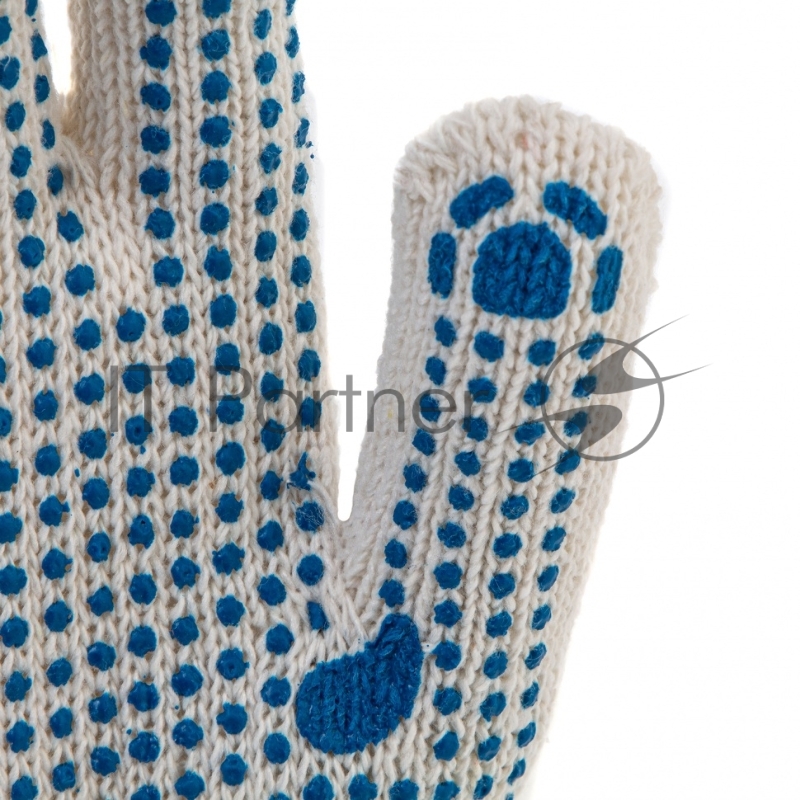 Перчатки трикотажные, с ПВХ точкой, 7 класс, Россия// Сибртех