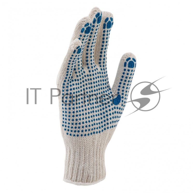 Перчатки трикотажные, с ПВХ точкой, 7 класс, Россия// Сибртех