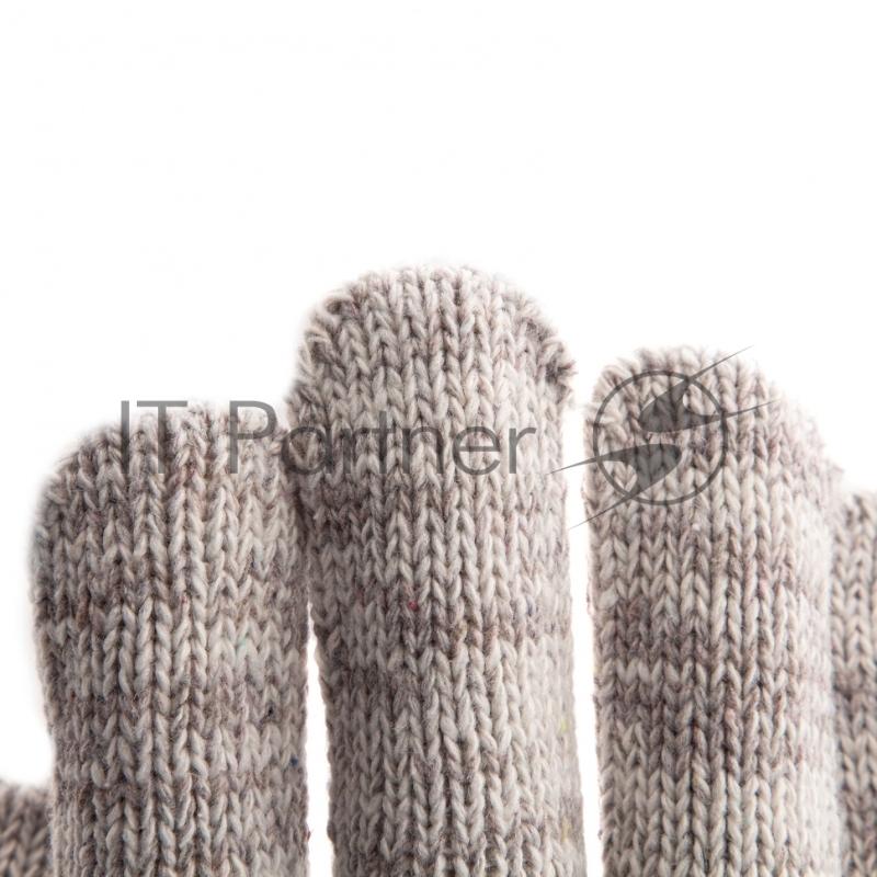 Перчатки трикотажные усиленные, гелевое ПВХ-покрытие, 7 класс, бело-серый меланж, Россия// Сибртех