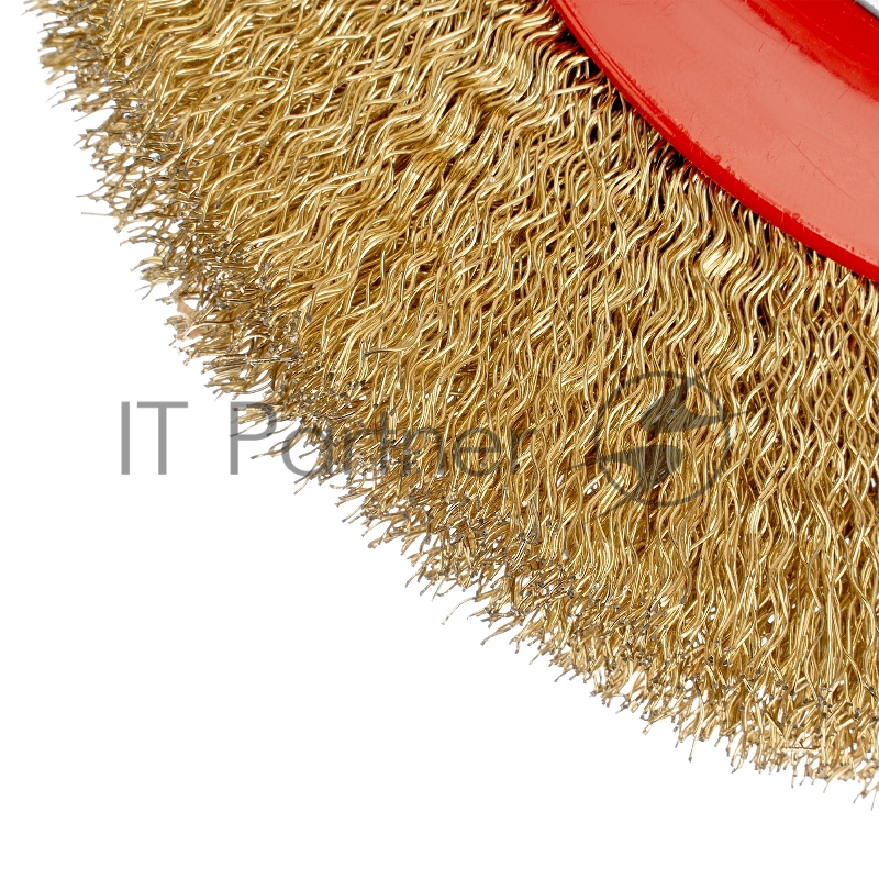 Щетка для точила, 150 мм, посадка 32 мм, плоская, латунир. витая проволока// Matrix