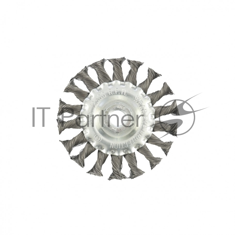 Щетка для УШМ, 100 мм, М14, Плоская, крученая проволока 0,35 мм// Matrix