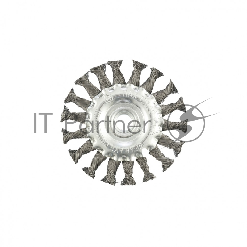 Щетка для УШМ, 100 мм, М14, Плоская, крученая проволока 0,35 мм// Matrix