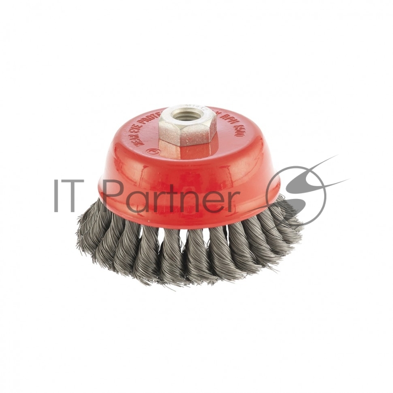 Щетка для УШМ, 100 мм, М14, Чашка, двухрядная, крученая проволока 0,35 мм// Matrix